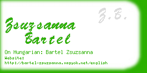 zsuzsanna bartel business card